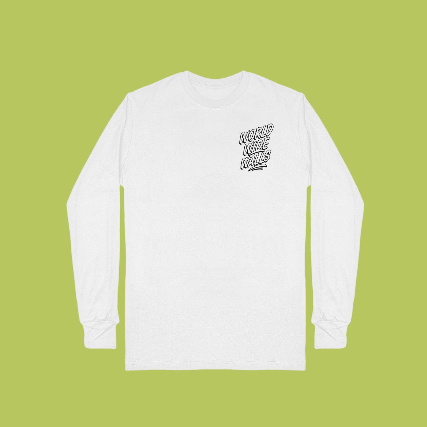 World Wide Walls Cities White Unisex Longsleeve